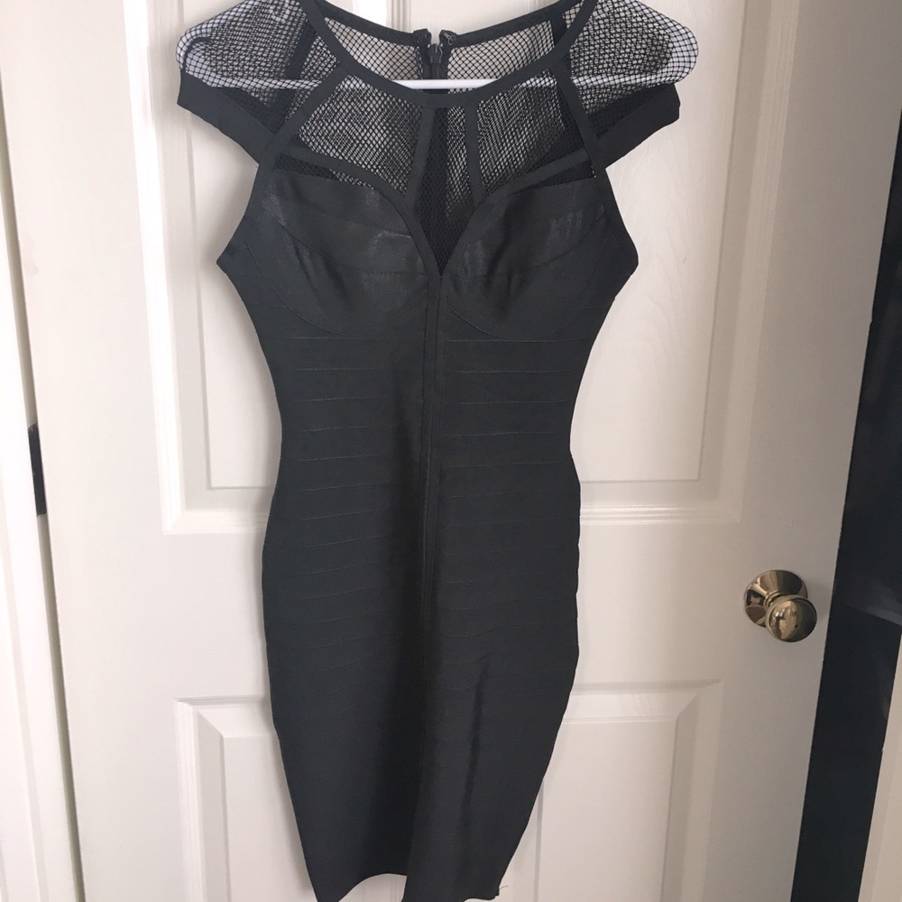 Black bodycon dress by Guess
